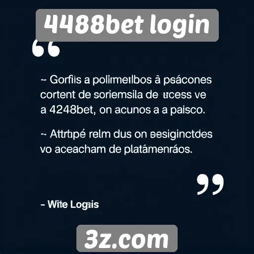 Depoimentos de usuários sobre 4488bet login